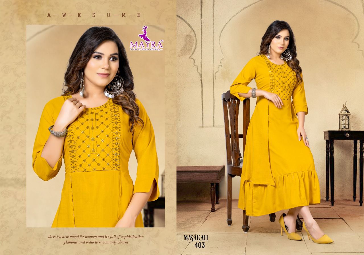 Mayra  Masakali New Designer Ethnic Wear Dancy Anarkali Kurti Collection